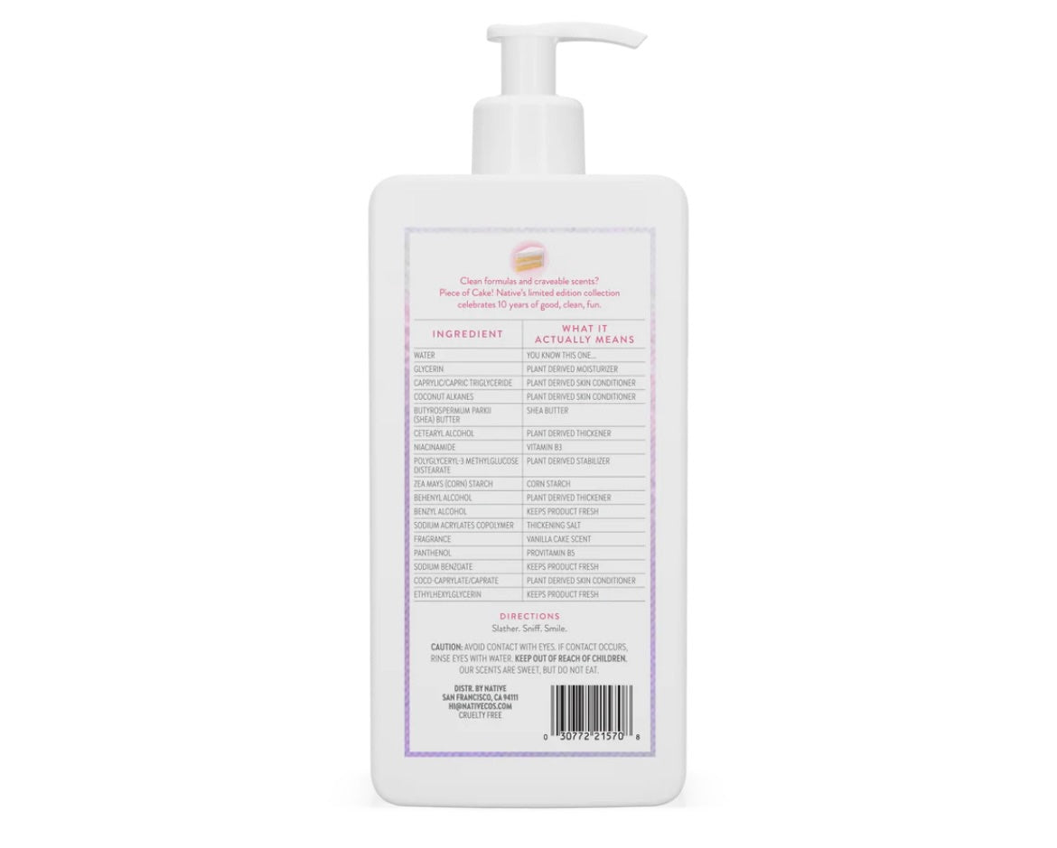 Piece Of Cake Body Lotion by Native