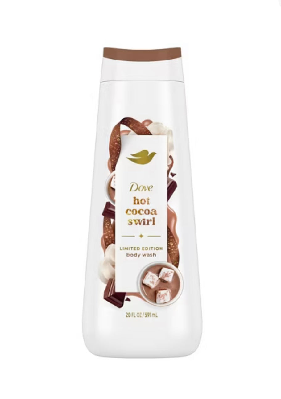 Hot Cocoa Swirl Dove Body Wash 20oz In Stock Now