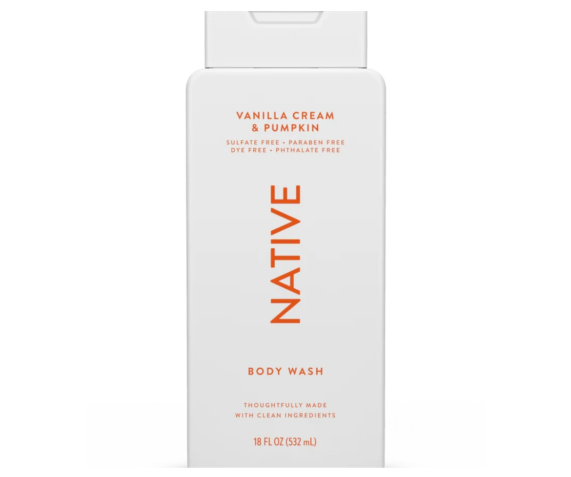 Vanilla Cream & Pumpkin Body Wash by Native