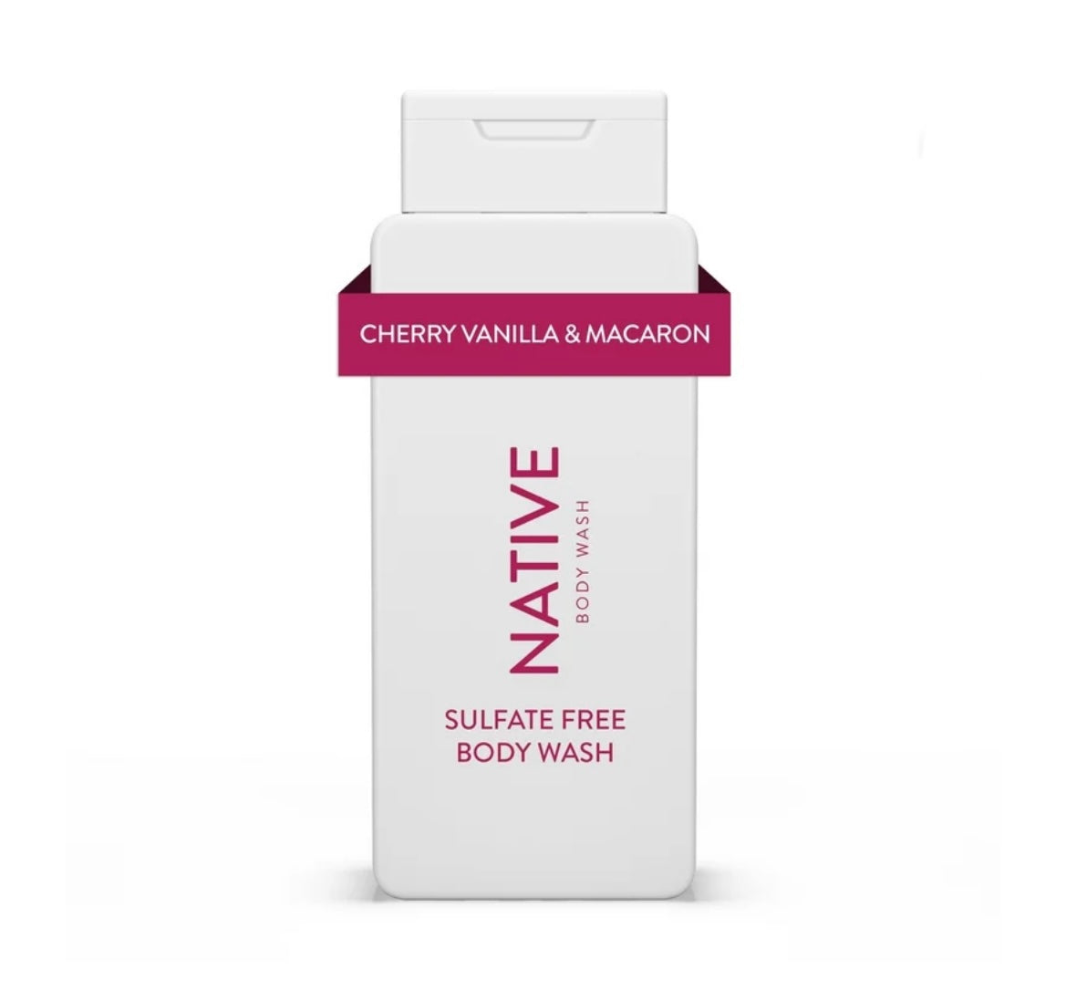 Cherry Vanilla & Macaron Body Wash by Native
