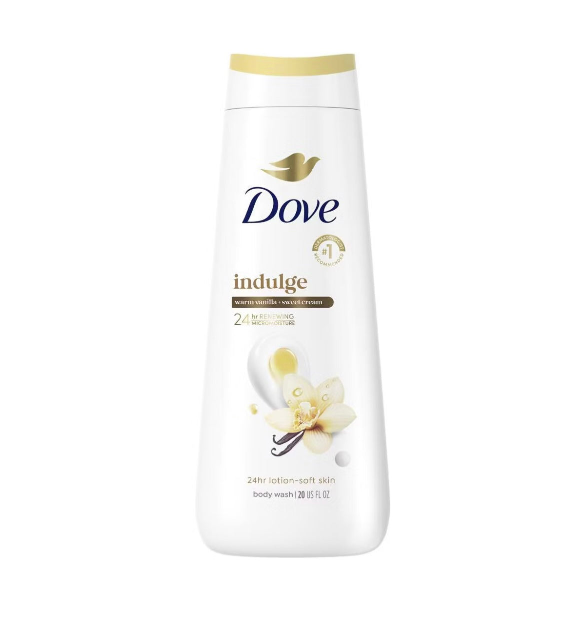 Warm Vanilla and Sweet Cream Dove Body Wash