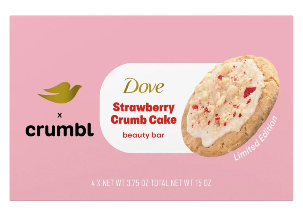 Dove Crumbl Strawberry Beauty Bar Set of 4