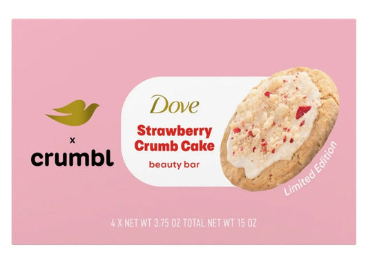 Dove Crumbl Strawberry Beauty Bar Set of 4