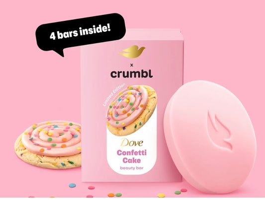 Dove Crumbl Confetti Cake Beauty Bar Set of 4